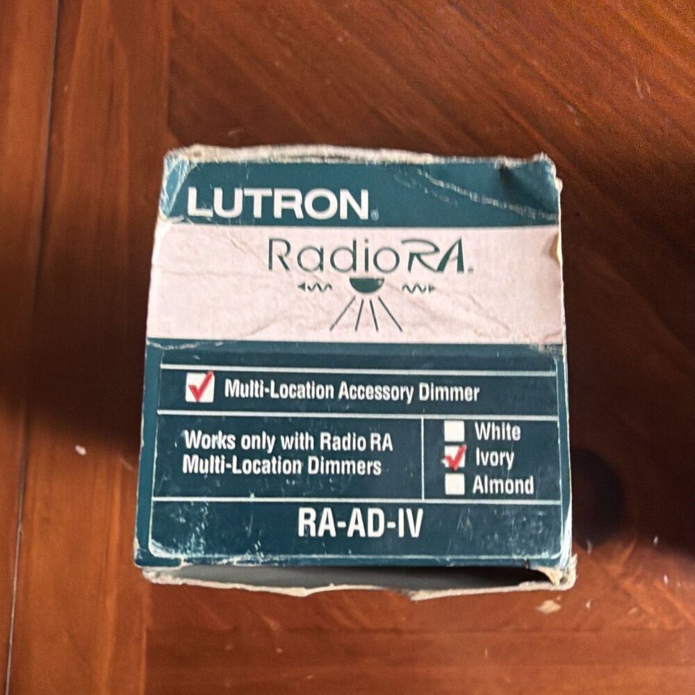 Lutron RadioRA 1st Gen RA-AD-IV Multi Location Accessory Dimmer Ivory 8A 120V